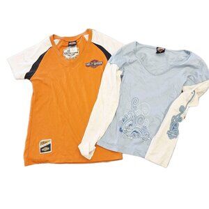 Harley-Davidson® Boys Girls Small Shirts Live To Ride Ride To Live LOT OF TWO
